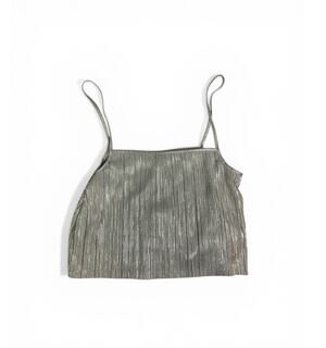 NWT Fairy Festival Sparkle Cami Silver Shimmer Cropped Cami Top, Oak+Fort Size M